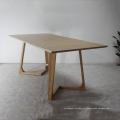 Sala de jantar de design moderno Mesa de jantar de madeira maciça